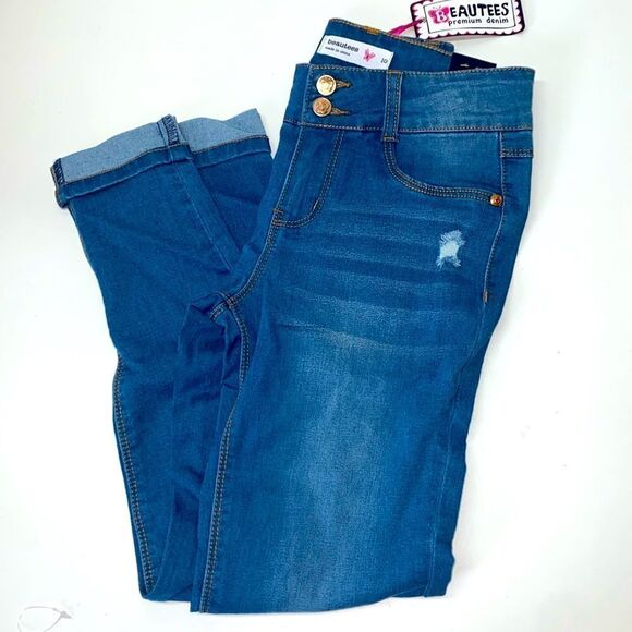 🔥BEAUTEES GIRLS JEANS KIDS SIZE 10 skinny, jeans, New - Picture 1 of 5